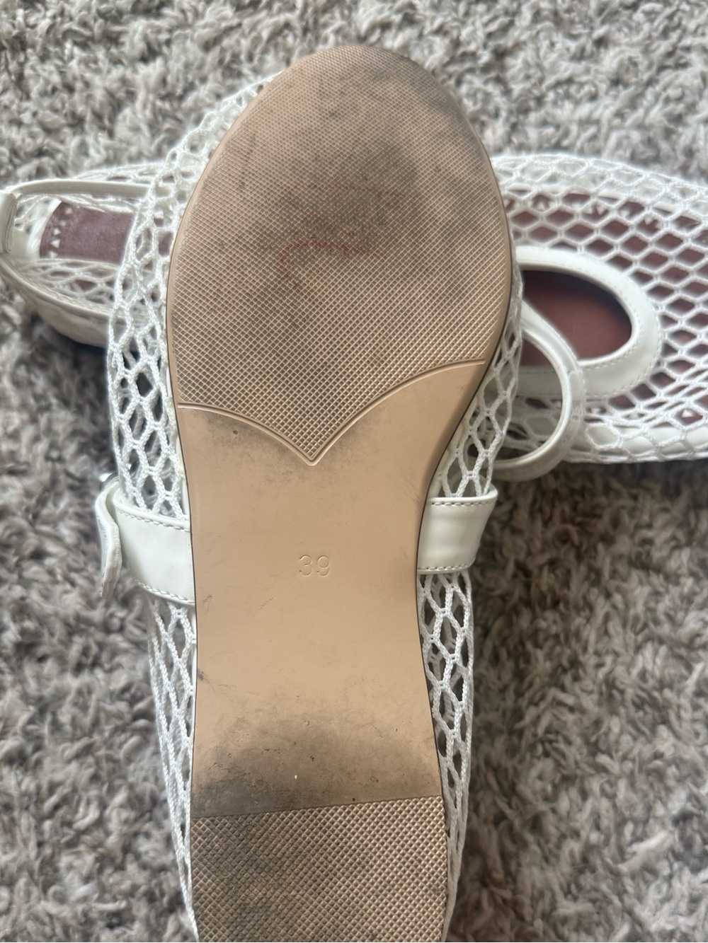 Women’s White Mary Jane Mesh Sandal - Picture 6 of 7